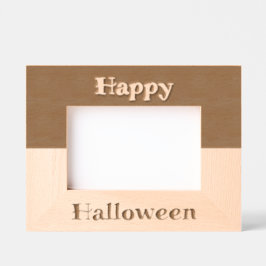 Happy Halloween Two Tone Afbeelding Lijst Gegraveerde Lijstjes