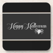 Happy Halloween Typografie Bier Onderzetter (Voorkant)