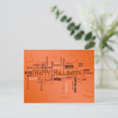 Happy Halloween Typografie Briefkaart (Staand voorkant)