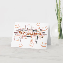 Happy Halloween Typografie Kaart
