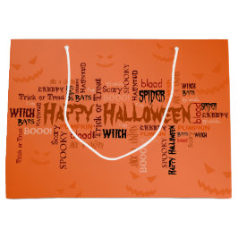 Happy Halloween Typografie Large Cadeautasje