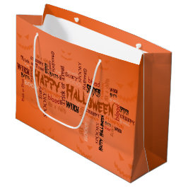 Happy Halloween Typografie Large Cadeautasje