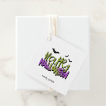 Happy Halloween Typografie met Bats Green ID685