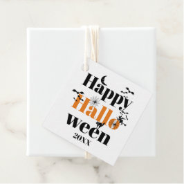 Happy Halloween-typografie met  elementen Bedankjes Labels