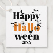 Happy Halloween-typografie met  elementen Bedankjes Labels (Voorkant)