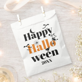 Happy Halloween-typografie met  elementen F Bedankzakje