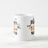 Happy Halloween-typografie met  elementen Koffiemok (Center)