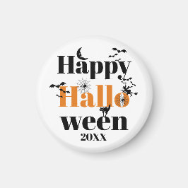 Happy Halloween-typografie met  elementen Magneet
