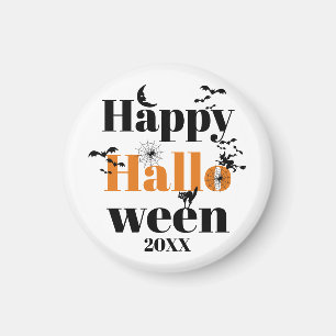 Happy Halloween-typografie met  elementen Magneet