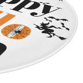 Happy Halloween-typografie met  elementen Snijplank (Hoek)