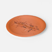 Happy Halloween Typografie Papieren Bordje (Gekanteld)