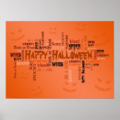 Happy Halloween Typografie Poster (Voorkant)