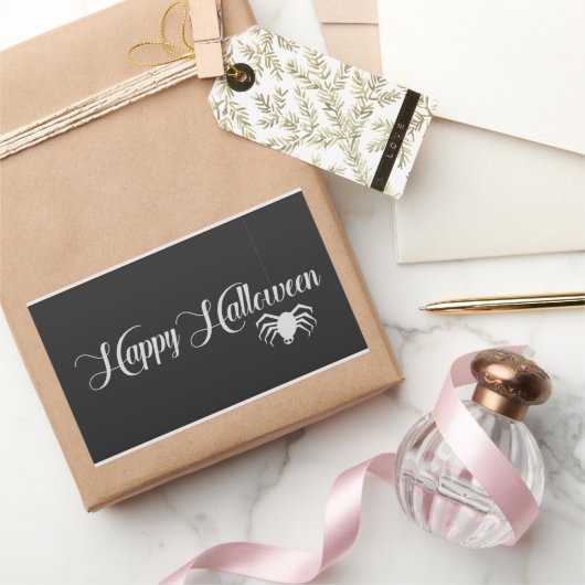 Happy Halloween Typografie Rechthoekige Sticker (Geschenken)