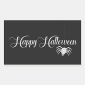 Happy Halloween Typografie Rechthoekige Sticker (Voorkant)