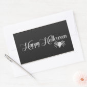 Happy Halloween Typografie Rechthoekige Sticker (Envelop)