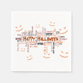 Happy Halloween Typografie Servet