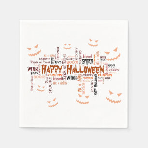 Happy Halloween Typografie Servet