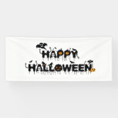 Happy Halloween Typografie Spandoek (Horizontaal)