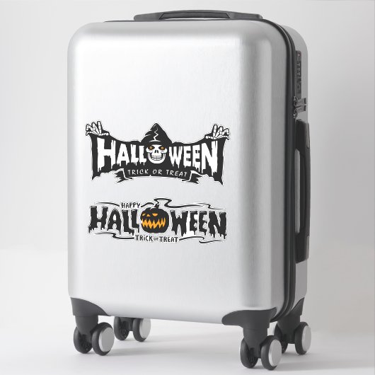 Happy Halloween Typografie Sticker (Koffer)