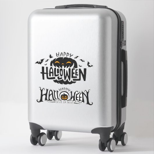 Happy Halloween Typografie Sticker (Koffer)