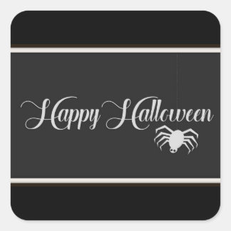 Happy Halloween Typografie Vierkante Sticker
