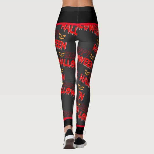 Happy Halloween Typographic Leggings (Achterkant)