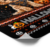 Happy Halloween Ugly Poodle Howl-o-ween Pumpkin Do Poster (Hoek)