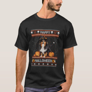 Happy Halloween Ugly Shetland Sheepdog Howl T-shirt
