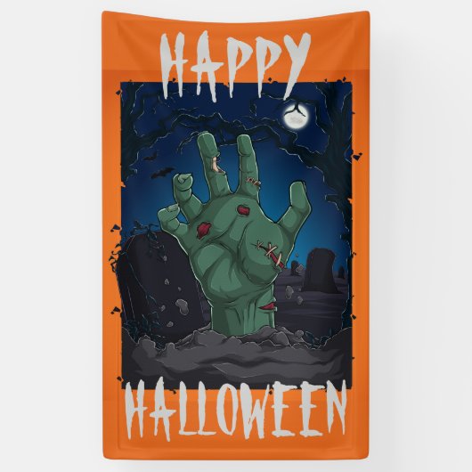 Happy Halloween uit de Grave Spandoek (Verticaal)