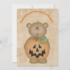 Happy Halloween uit Great Pumpkin Teddy Bear Kaart