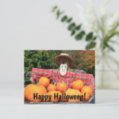 Happy Halloween uit het Briefkaart van de pompoenp (Staand voorkant)