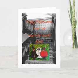 Happy Halloween uit het gehakt huis! Kaart