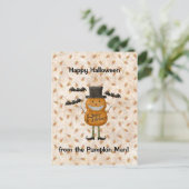 Happy Halloween uit het pompoenMan Briefkaart (Staand voorkant)