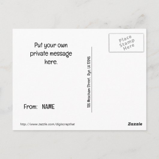 Happy Halloween uit het pompoenMan Briefkaart (Achterkant)