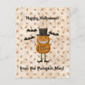 Happy Halloween uit het pompoenMan Briefkaart (Voorkant)