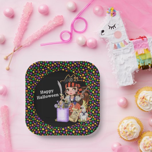 Happy Halloween-uitgang papieren Borden Papieren Bordje (Feest)