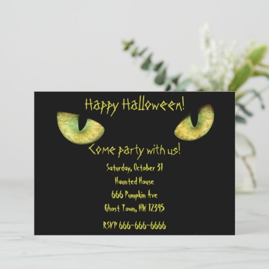 Happy Halloween Uitnodiging (Staand voorkant)