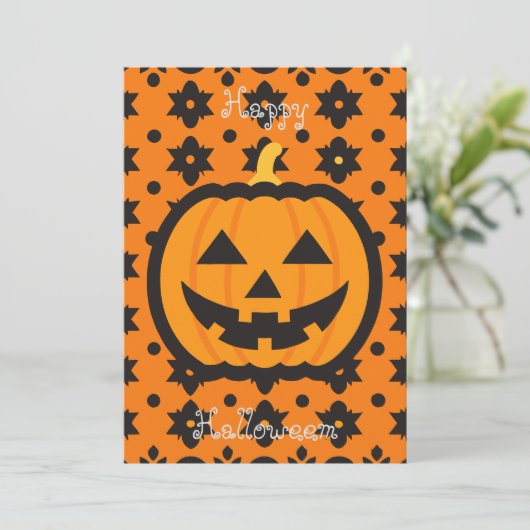 Happy Halloween Uitnodiging (Staand voorkant)