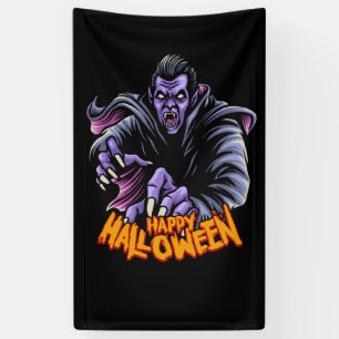 Happy Halloween Vampire Banner