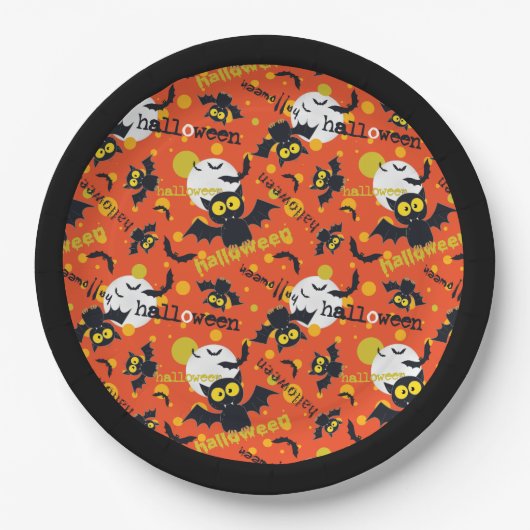 Happy Halloween Vampire Bat Paper Bord (Voorkant)