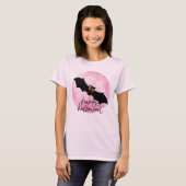 Happy Halloween Vampire Bat T-shirt (Voorkant volledig)