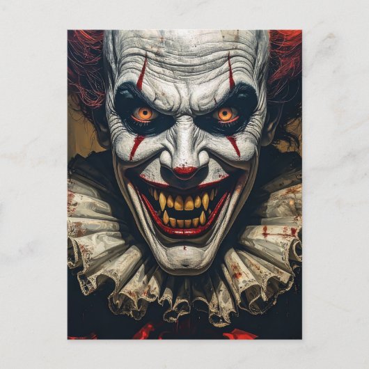 Happy Halloween Vampire Clown Briefkaart (Voorkant)