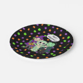 Happy Halloween Vampire, heks, Mummy Polka Dot Papieren Bordje (Gekanteld)