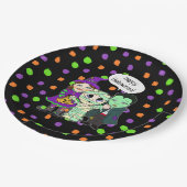 Happy Halloween Vampire, heks, Mummy Polka Dot Papieren Bordje (Gekanteld)