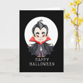 Happy Halloween - Vampire Kaart (Gele Bloem)