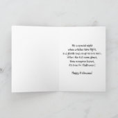 Happy Halloween Vampire Kaart (Binnen)