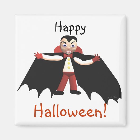 Happy Halloween Vampire Magneet (Voorkant)