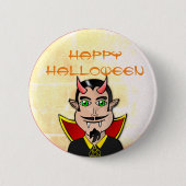 Happy Halloween/Vampire Ronde Button 5,7 Cm (Voorkant)