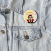 Happy Halloween/Vampire Ronde Button 5,7 Cm (In situ)