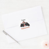 Happy Halloween Vampire Ronde Sticker (Envelop)